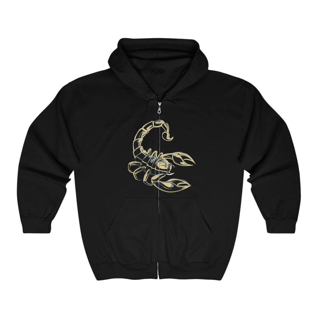 Written in the Stars Unisex Full Zip Hooded Sweatshirt - Scorpio