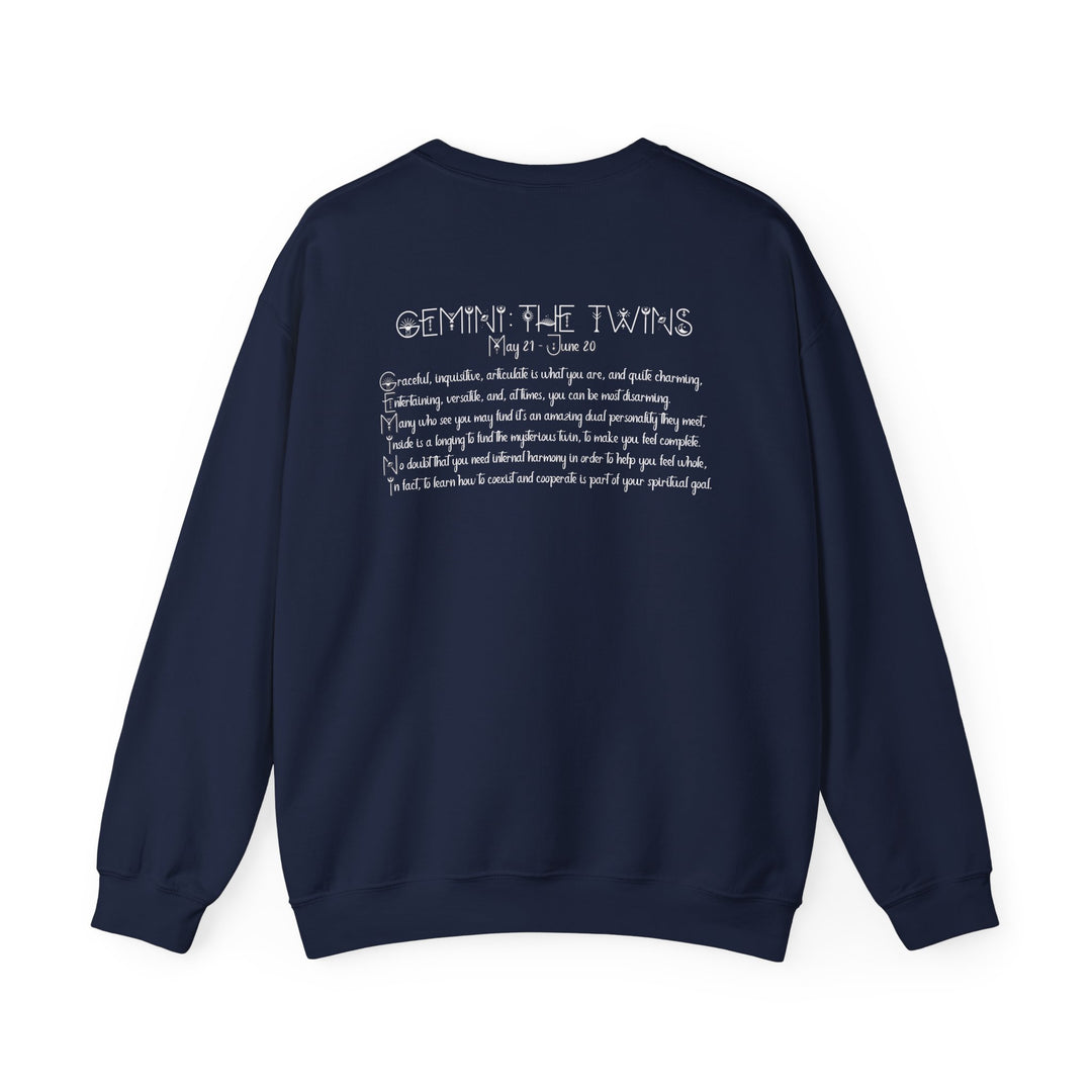 Gemini Astrology Sweatshirt with Acrostic Poem