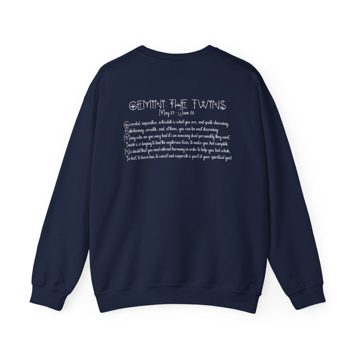 Gemini Astrology Sweatshirt with Acrostic Poem