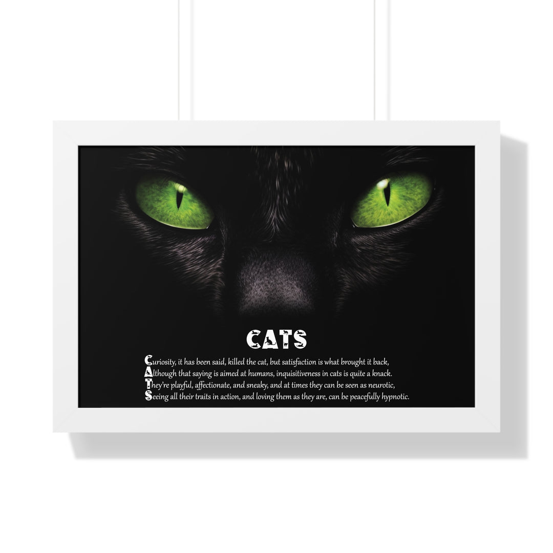 It's Just a Phrase "Cats" Framed Acrostic Poem Print