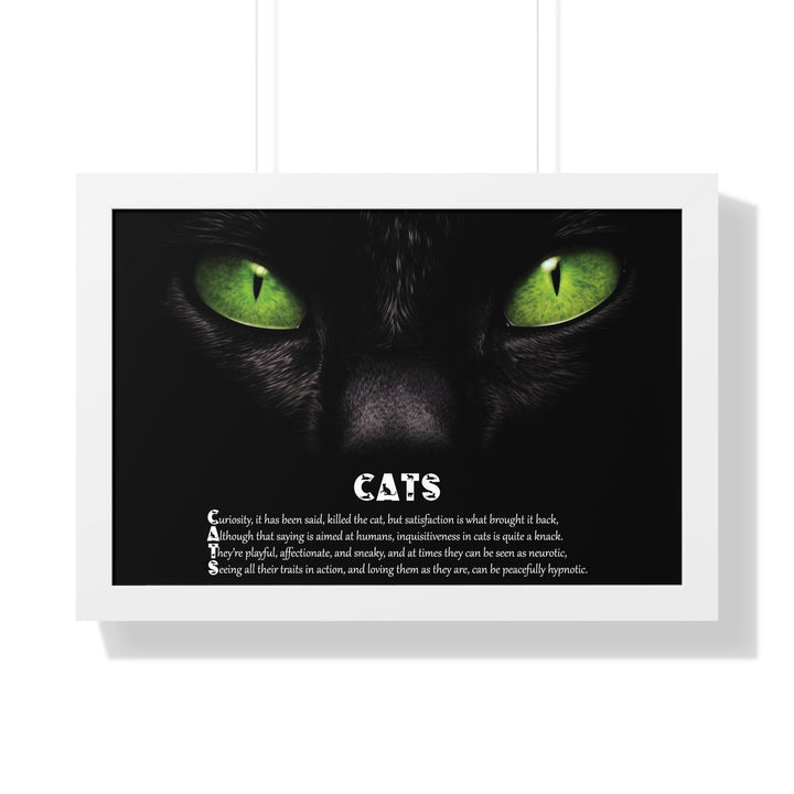 It's Just a Phrase "Cats" Framed Acrostic Poem Print