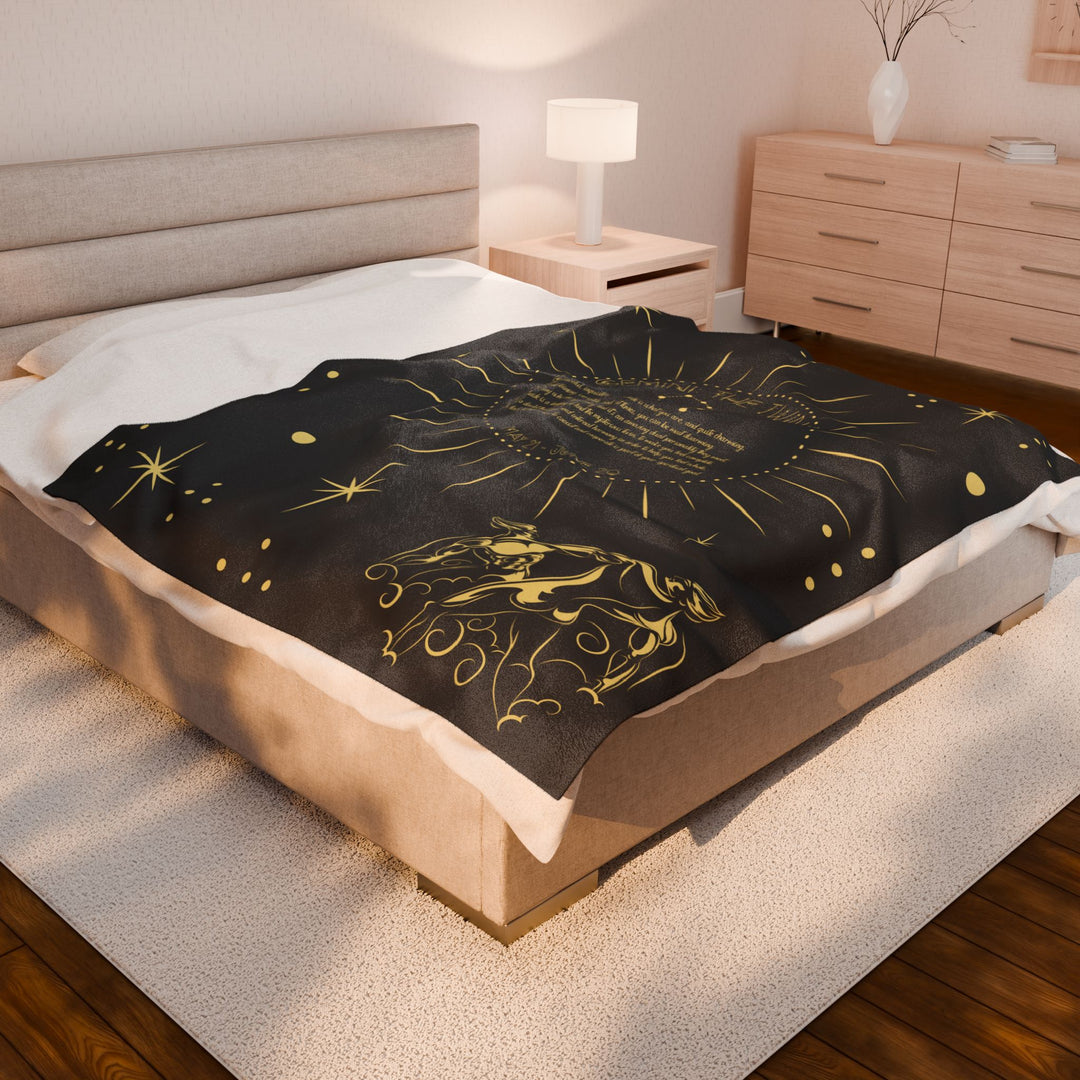 Gemini Acrostic Poem Velveteen Blanket