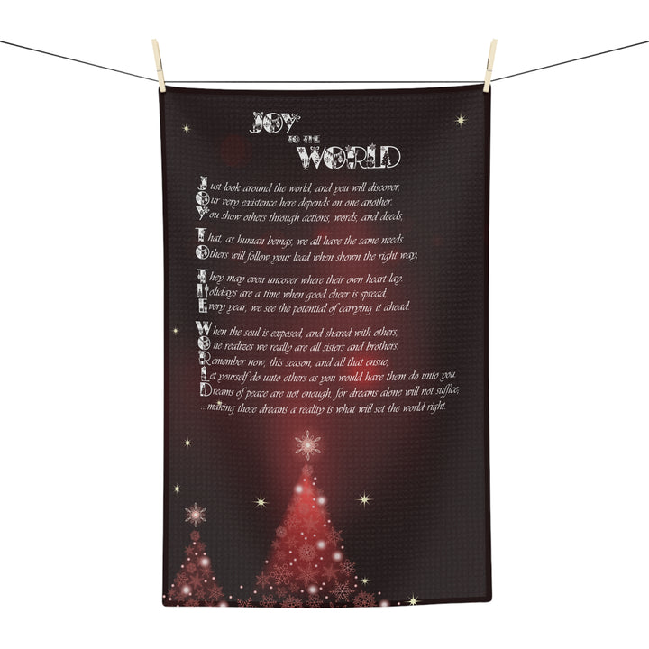 Joy to the World Acrostic Poem Microfiber Kitchen Towel
