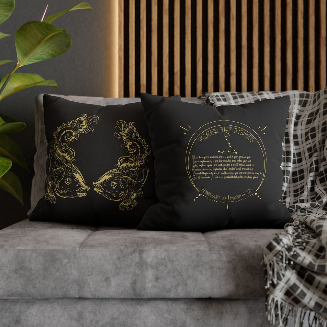 Pisces Acrostic Poem Square Pillow Cover
