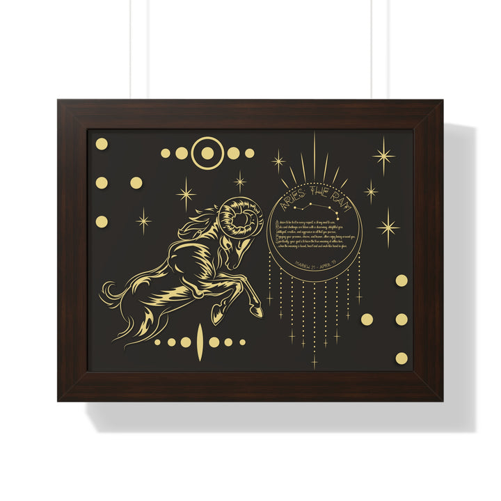 Written in the Stars Framed Horizontal Acrostic Poem Print - Aries
