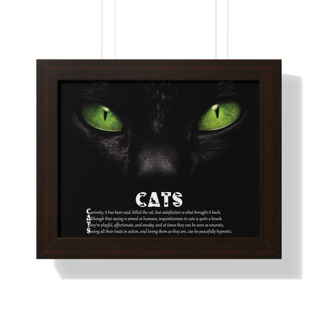 It's Just a Phrase "Cats" Framed Acrostic Poem Print
