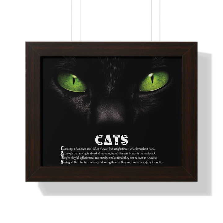 It's Just a Phrase "Cats" Framed Acrostic Poem Print
