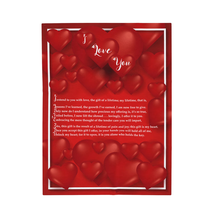 It's Just a Phrase "I Love You" Velveteen Plush Blanket