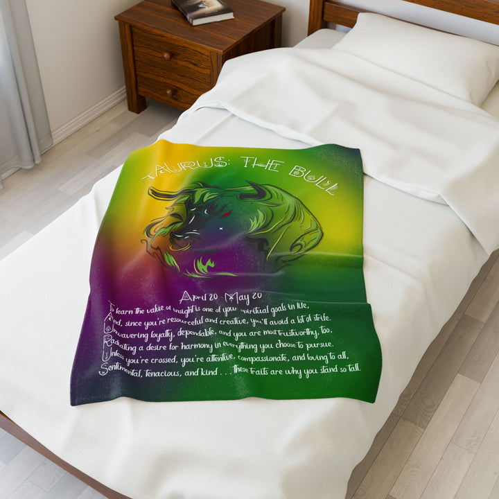 Taurus Acrostic Poem Velveteen Plush Blanket