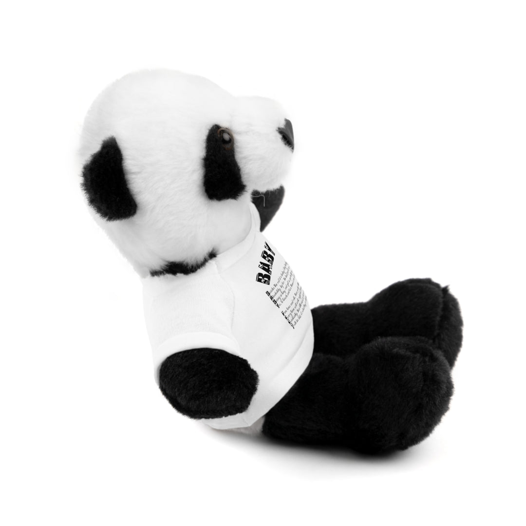 Baby Feet Acrostic Poem Stuffed Animals with Tee - Baby Feet - Gold Footprints