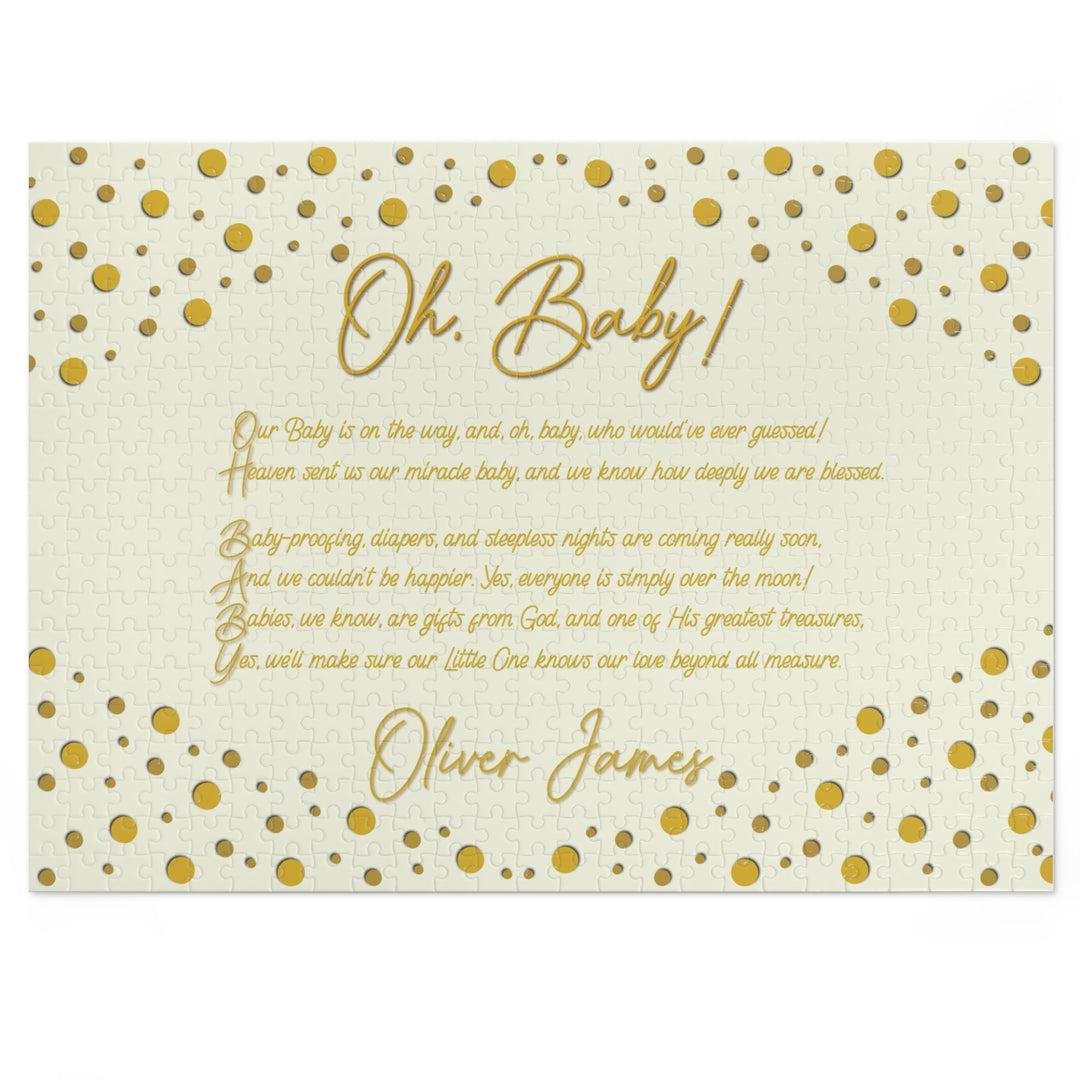 Oh, Baby! Acrostic Poem Puzzle - Personalized - Tin Box