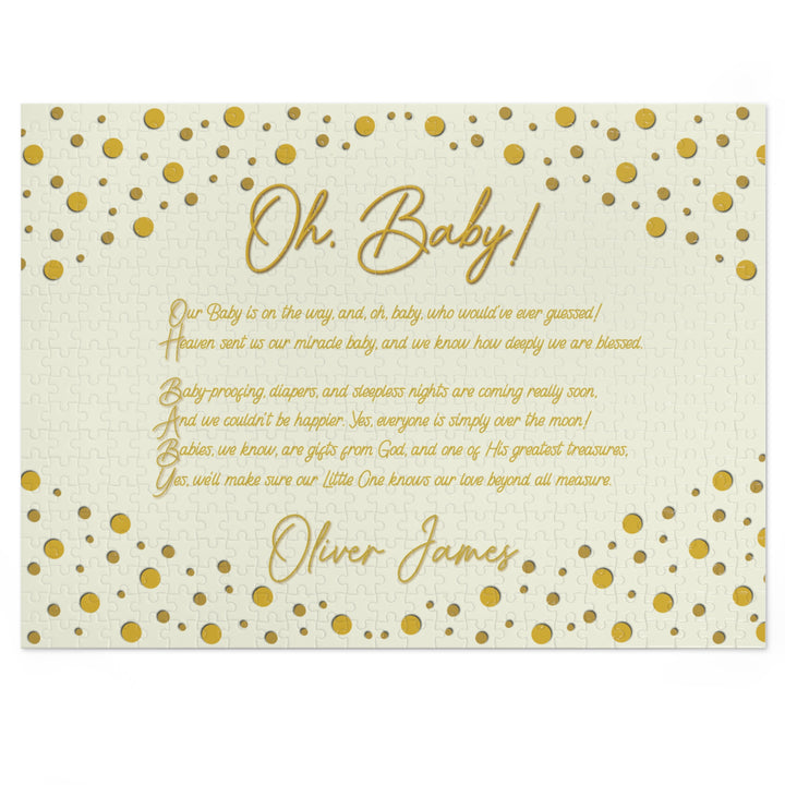 Oh, Baby! Acrostic Poem Puzzle - Personalized - Tin Box