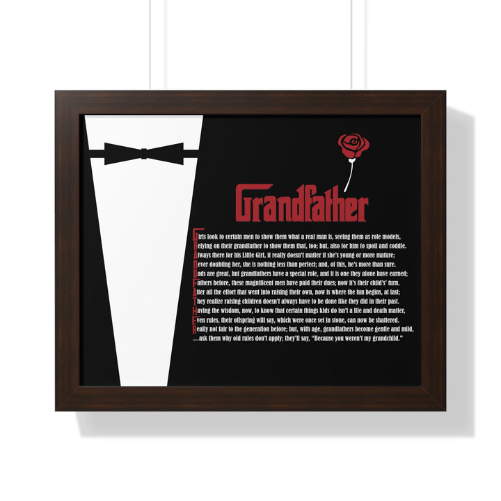 "Grandfather" Framed Acrostic Poem Print