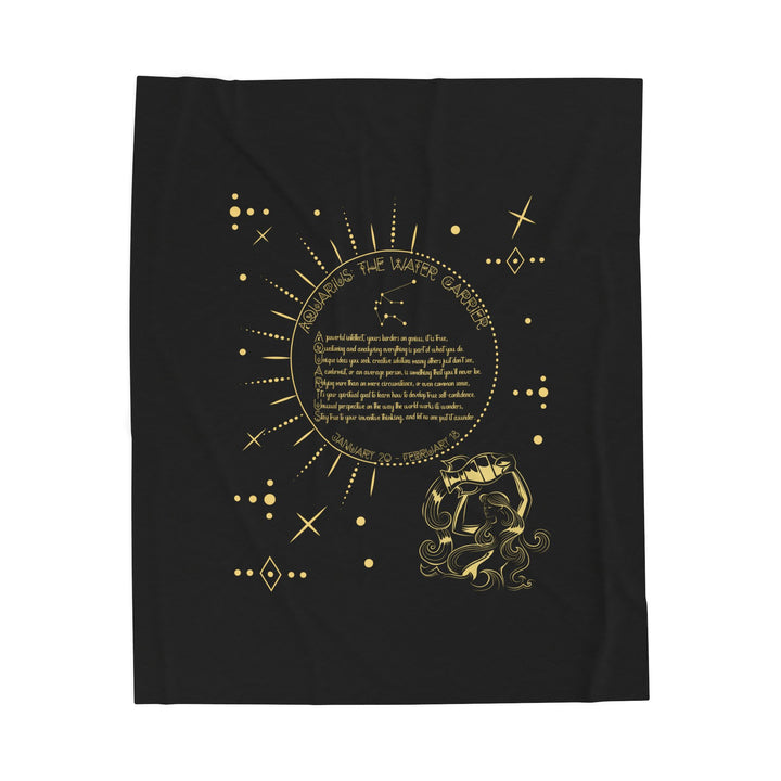 Aquarius Acrostic Poem Velveteen Plush Blanket