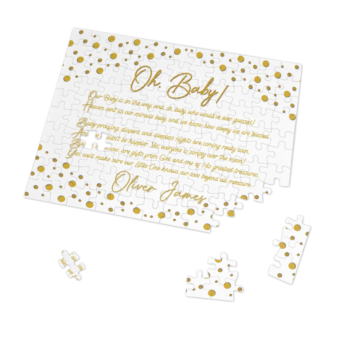 Oh, Baby! Acrostic Poem Jigsaw Puzzle - Personalized - Tin Box