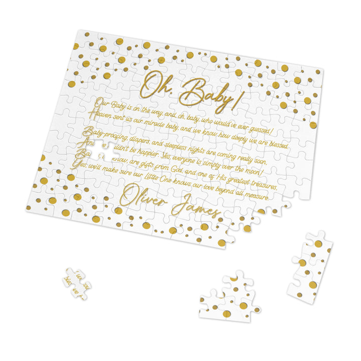 Oh, Baby! Acrostic Poem Jigsaw Puzzle - Personalized - Tin Box