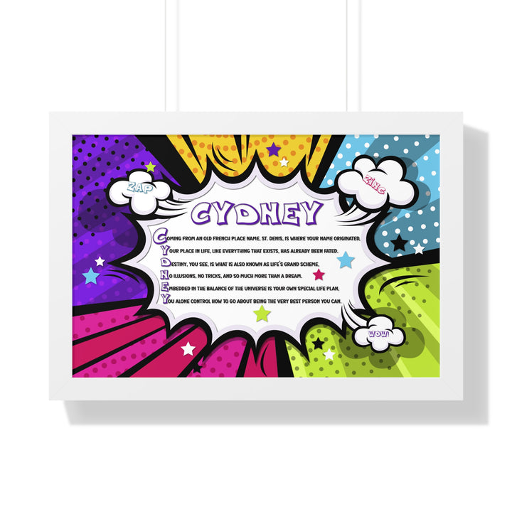 Namesakes Framed Acrostic Name Poem - Burst Comic-style