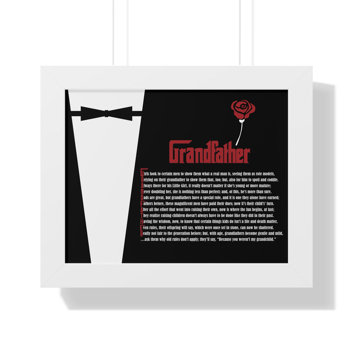 It's Just a Phrase "Grandfather" Framed Acrostic Poem Print