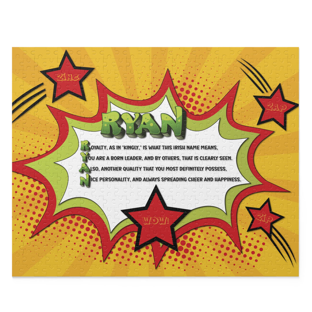 Namesakes Personalized Acrostic Name Poem Jigsaw Puzzle - Comic Style-Stars