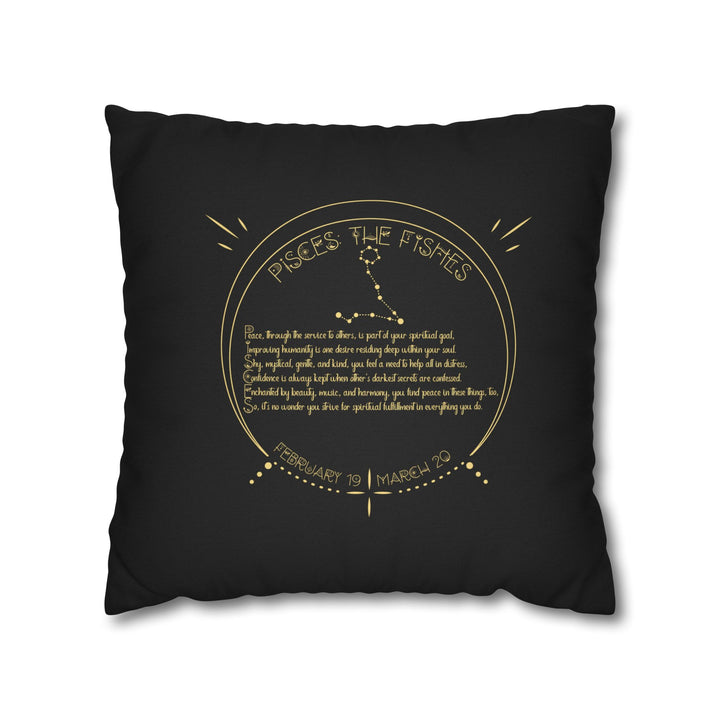 Pisces Acrostic Poem Square Pillow Cover