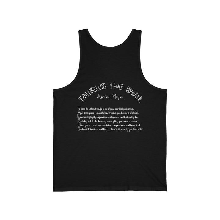“Taurus” Unisex Acrostic Poem Jersey Tank
