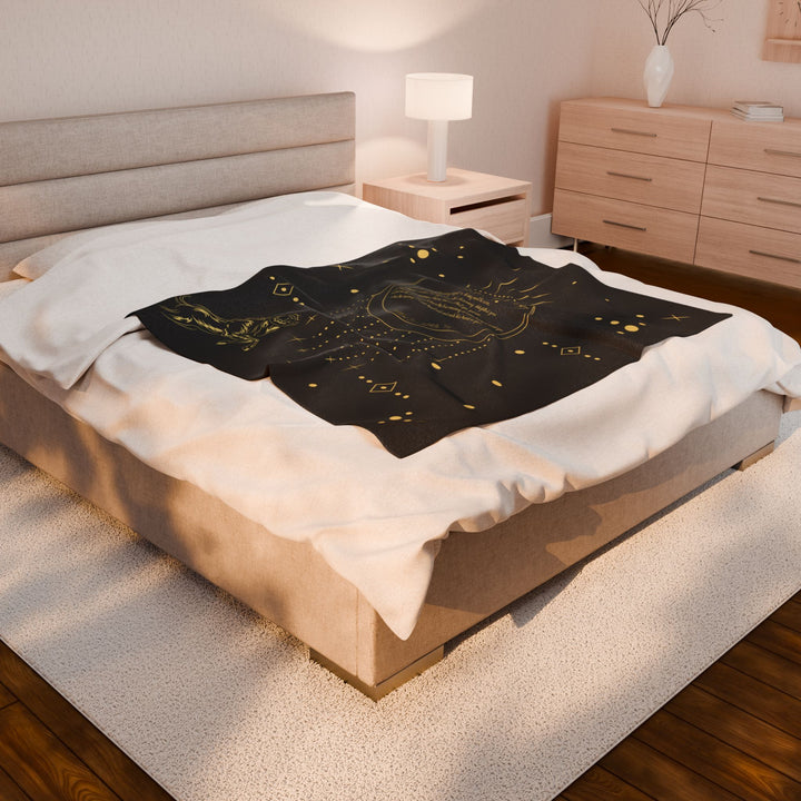 Aries Acrostic Poem Velveteen Plush Blanket