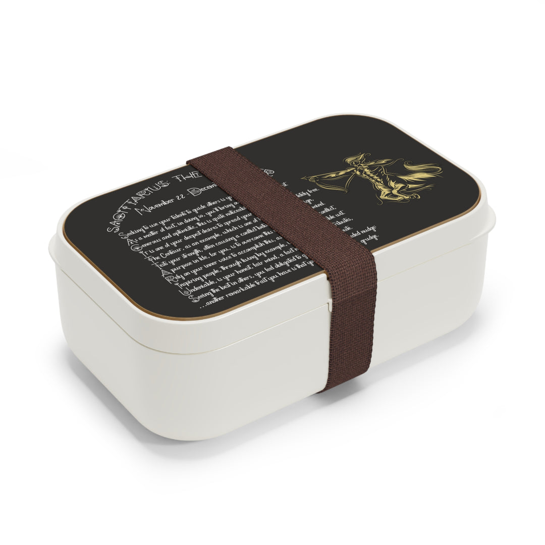 Sagittarius Acrostic Poem Bento Lunch Box - Wooden Lid