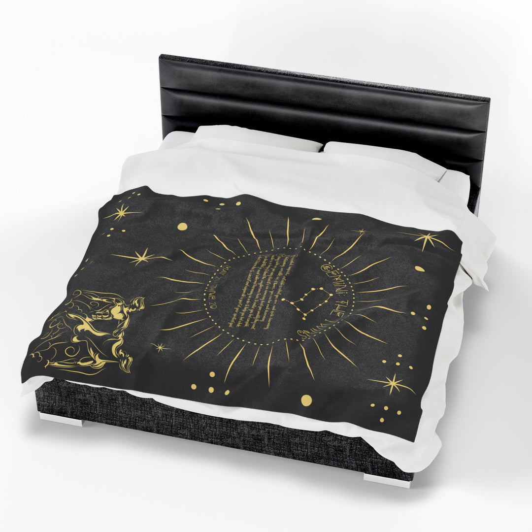 Gemini Acrostic Poem Velveteen Blanket