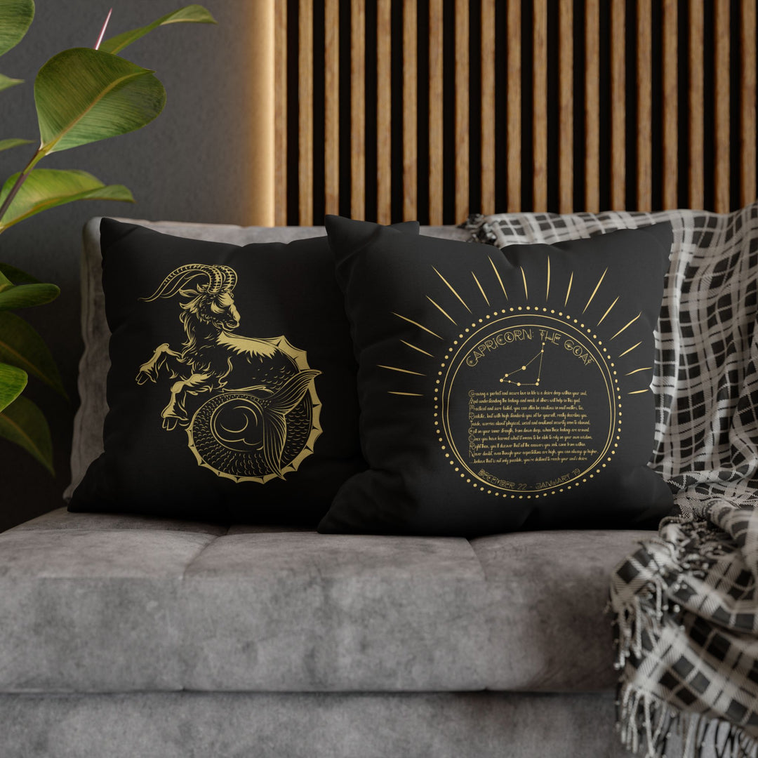 Capricorn Acrostic Poem Pillow Cover