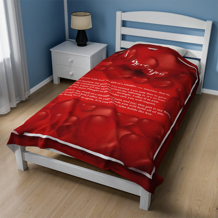 It's Just a Phrase "I Love You" Velveteen Plush Blanket