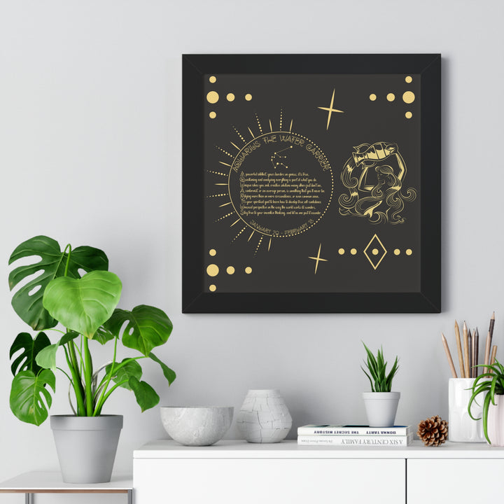 Written in the Stars Framed Acrostic Poem Print - Aquarius