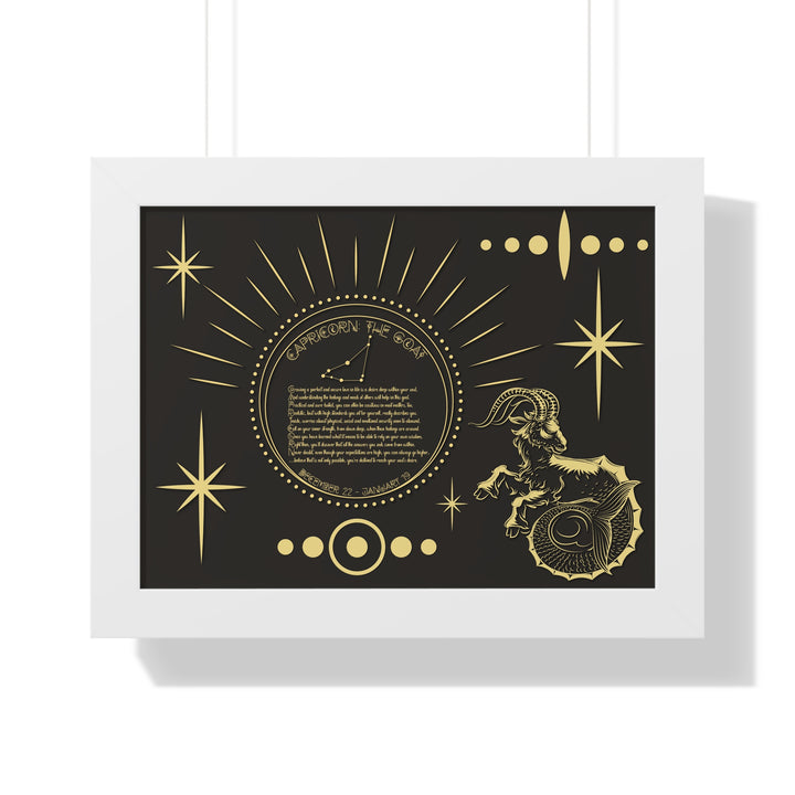 Written in the Stars Framed Horizontal Acrostic Poem Print - Capricorn