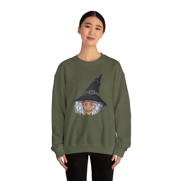 Happy Halloween Acrostic Poem Sweatshirt -  Old Witch