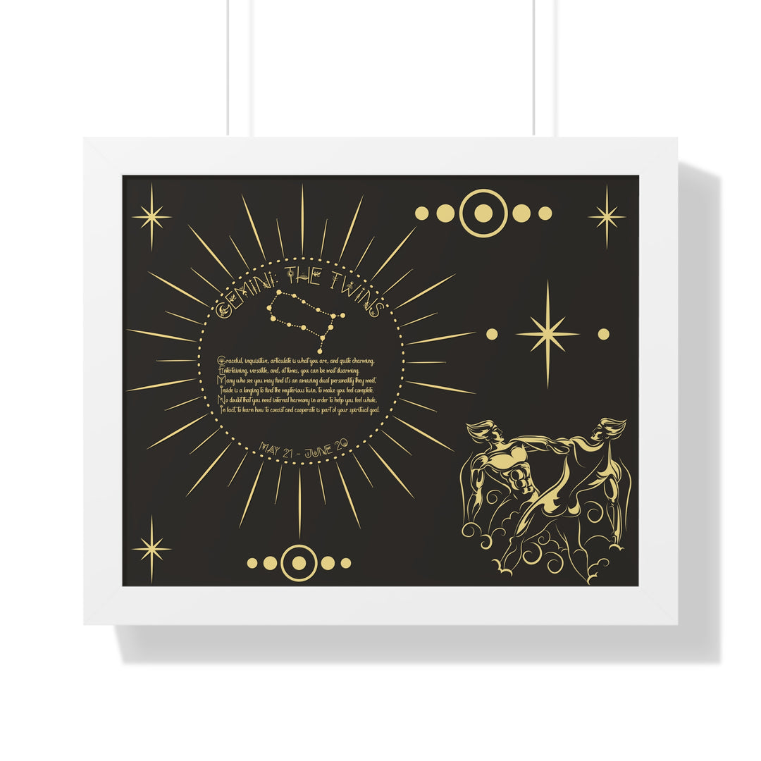 Written in the Stars Framed Acrostic Poem Print - Gemini
