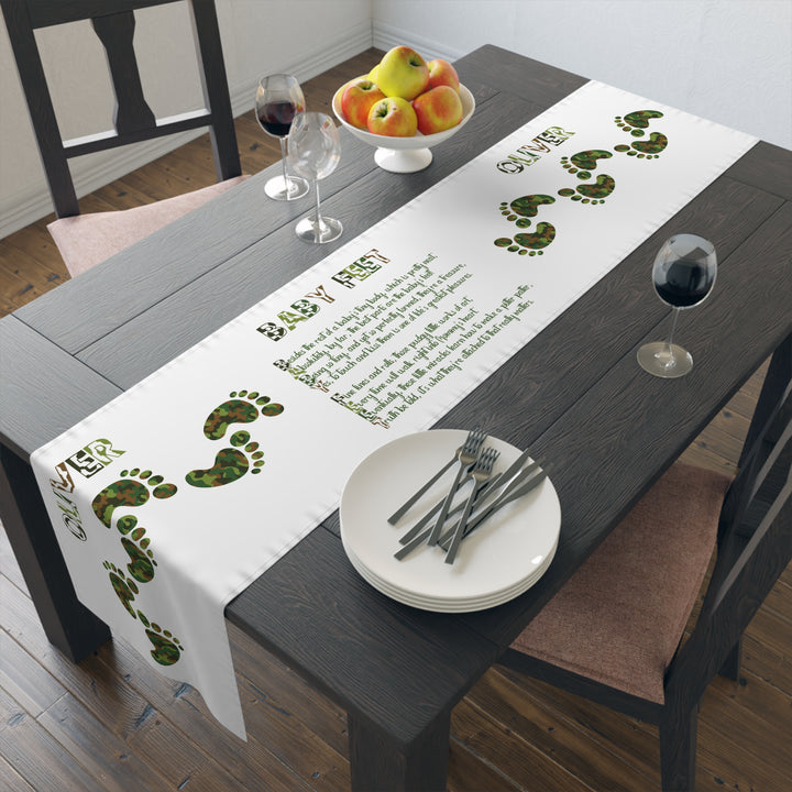 “Baby Feet” Table Runner - Camo - Personalized