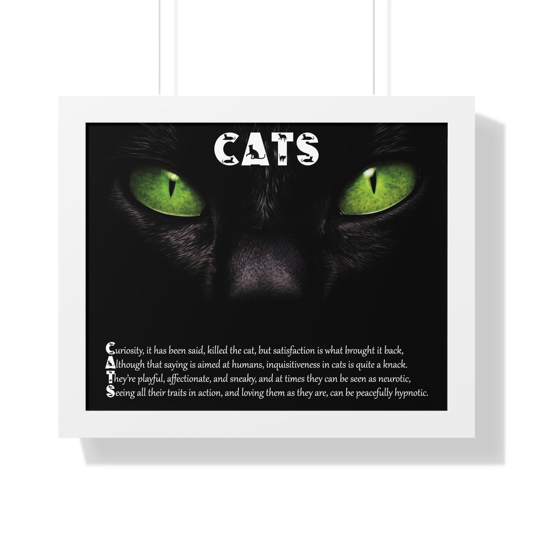 It's Just a Phrase "Cats" Framed Acrostic Poem Print