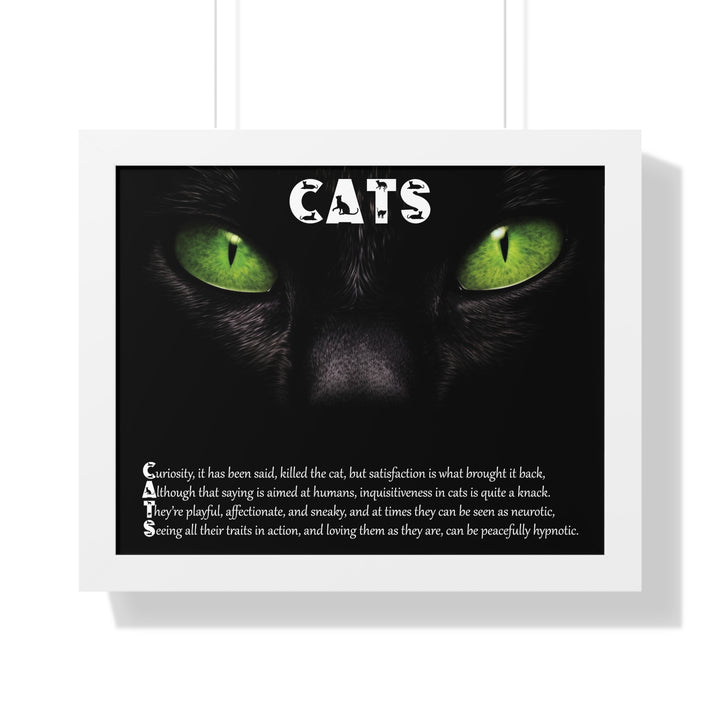 It's Just a Phrase "Cats" Framed Acrostic Poem Print
