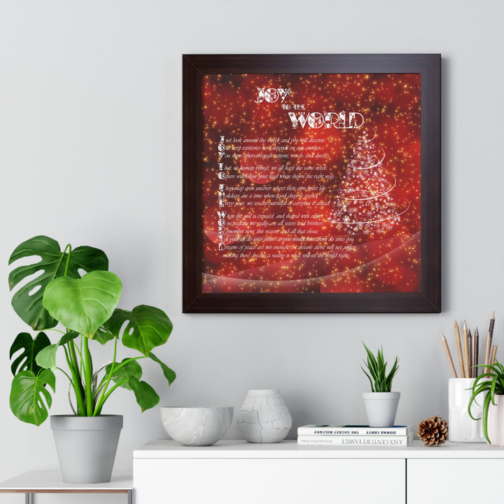 It's Just a Phrase "Joy to the World" Framed Acrostic Poem Print