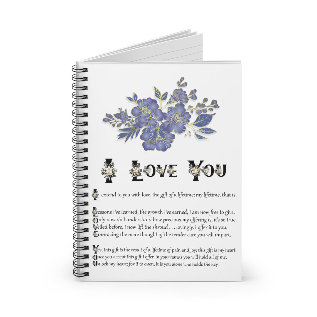 I Love You Acrostic Poem Spiral Notebook