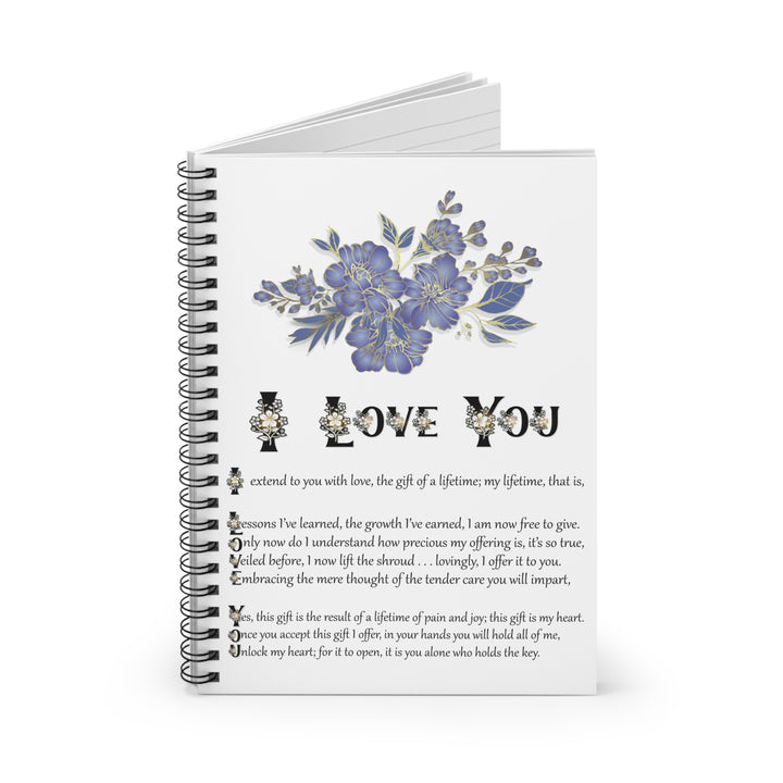 I Love You Acrostic Poem Spiral Notebook