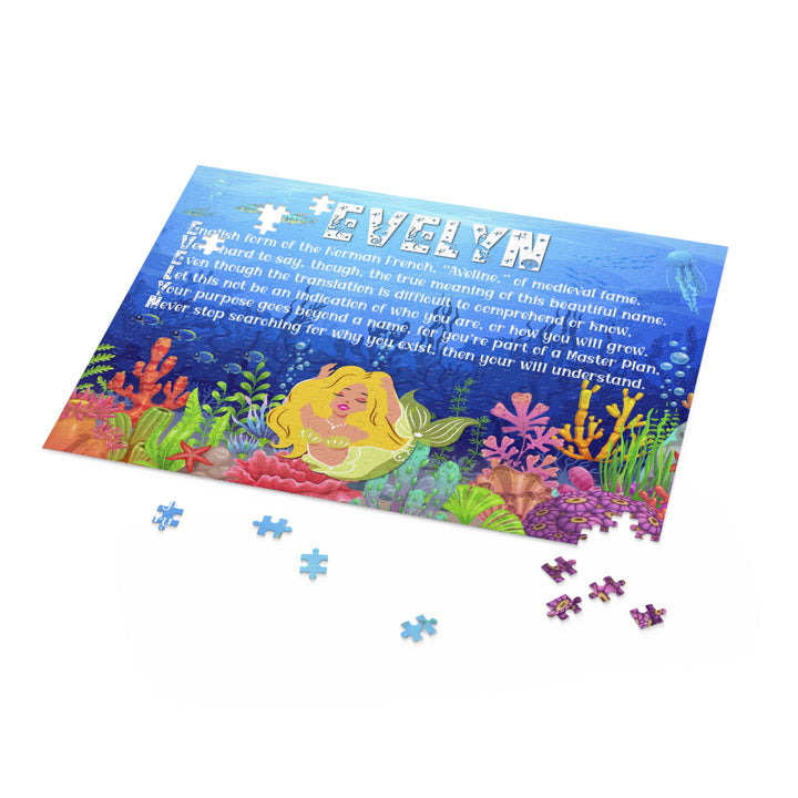 Namesakes Personalized Acrostic Name Poem Jigsaw Puzzle - Mermaid - Gold Hair