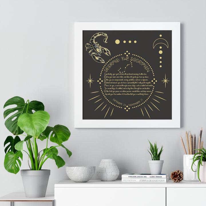Written in the Stars Framed Acrostic Poem Print - Scorpio