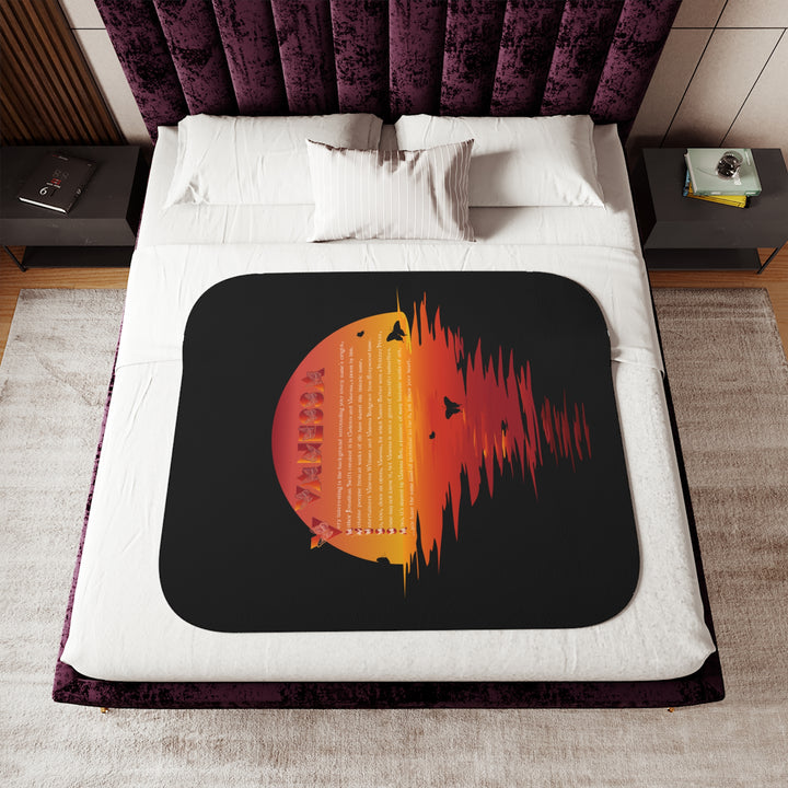Namesakes Sherpa Blanket - Sunset and Butterflies Design