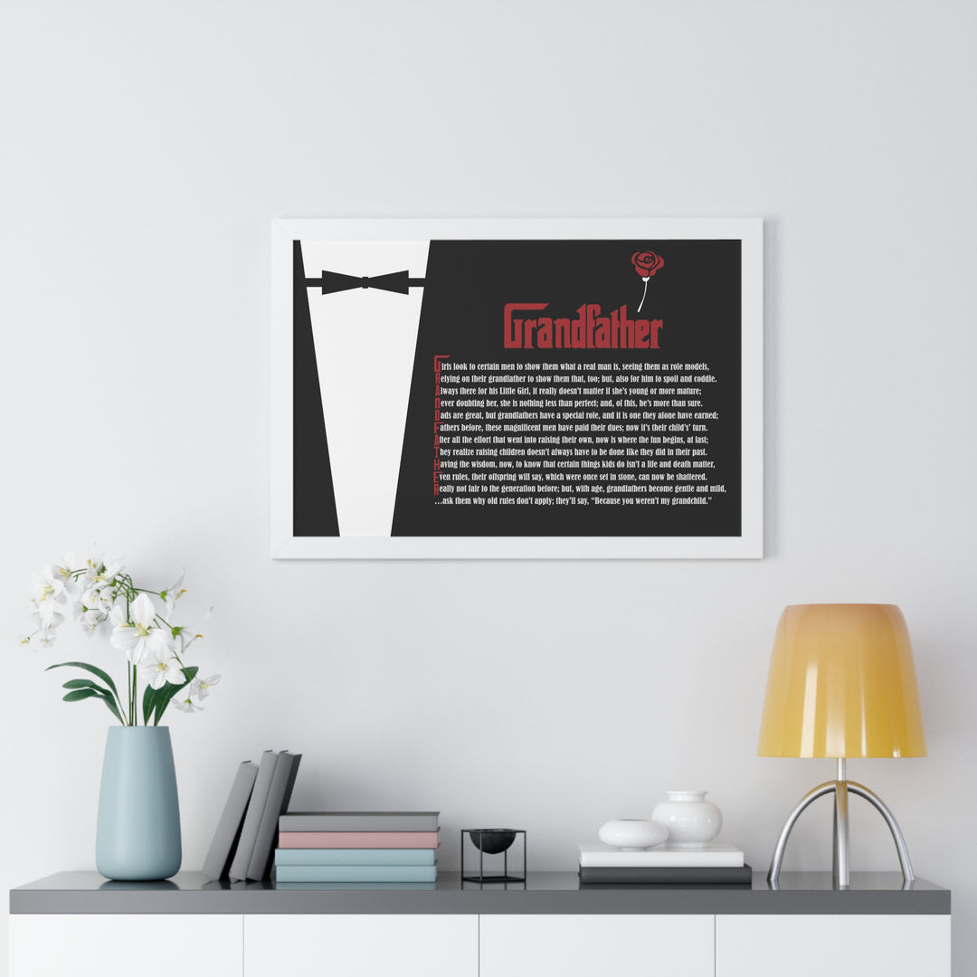 It's Just a Phrase "Grandfather" Framed Acrostic Poem Print
