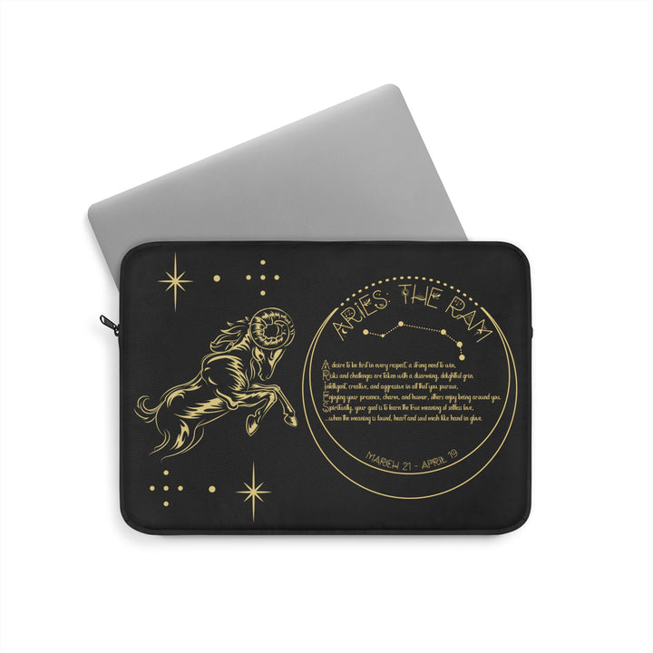 Aries Acrostic Poem Laptop Sleeve