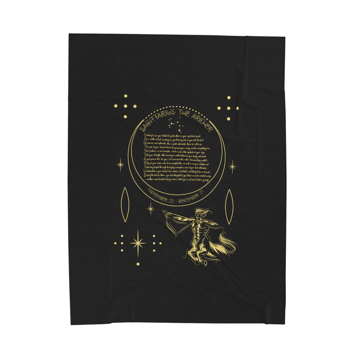 Sagittarius Acrostic Poem Velveteen Blanket