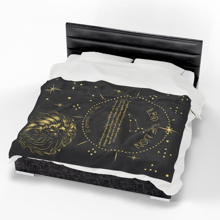 Leo Acrostic Poem Velveteen Plush Blanket