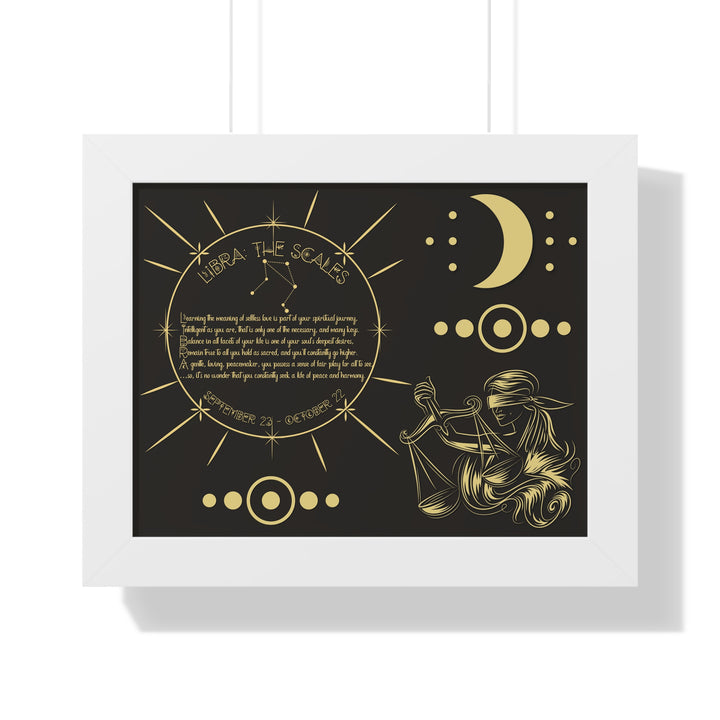 Written in the Stars Framed Acrostic Poem Print - Libra