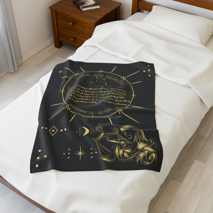 Libra Acrostic Poem Velveteen Blanket