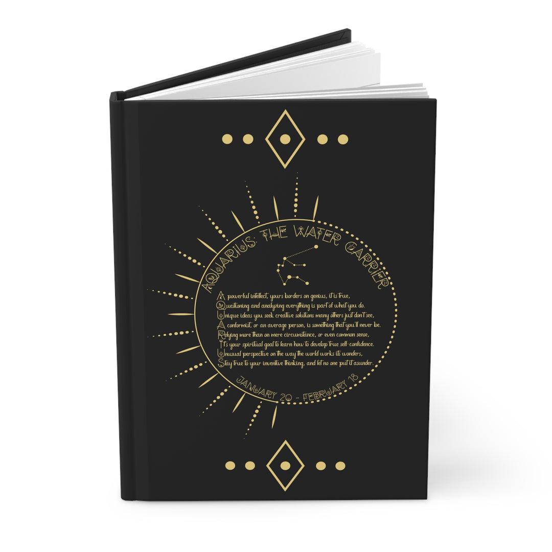 Aquarius Acrostic Poem Hardcover Journal Matte